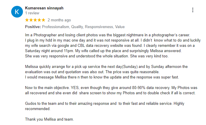 Toshiba 1TB External Hard Disk Data Recovery Review